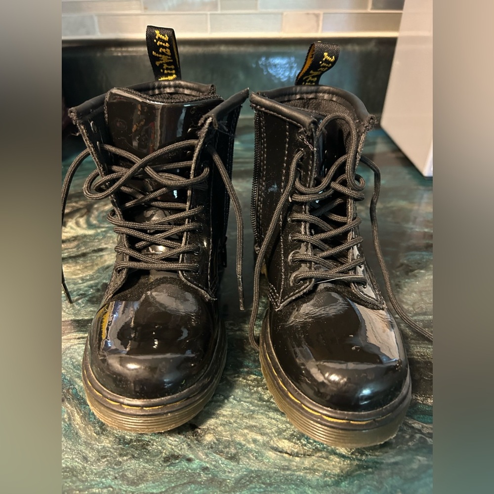 Kids Dr. Martens Patent Leather Boots